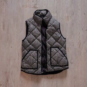 J. Crew Quilted Herringbone Down Vest